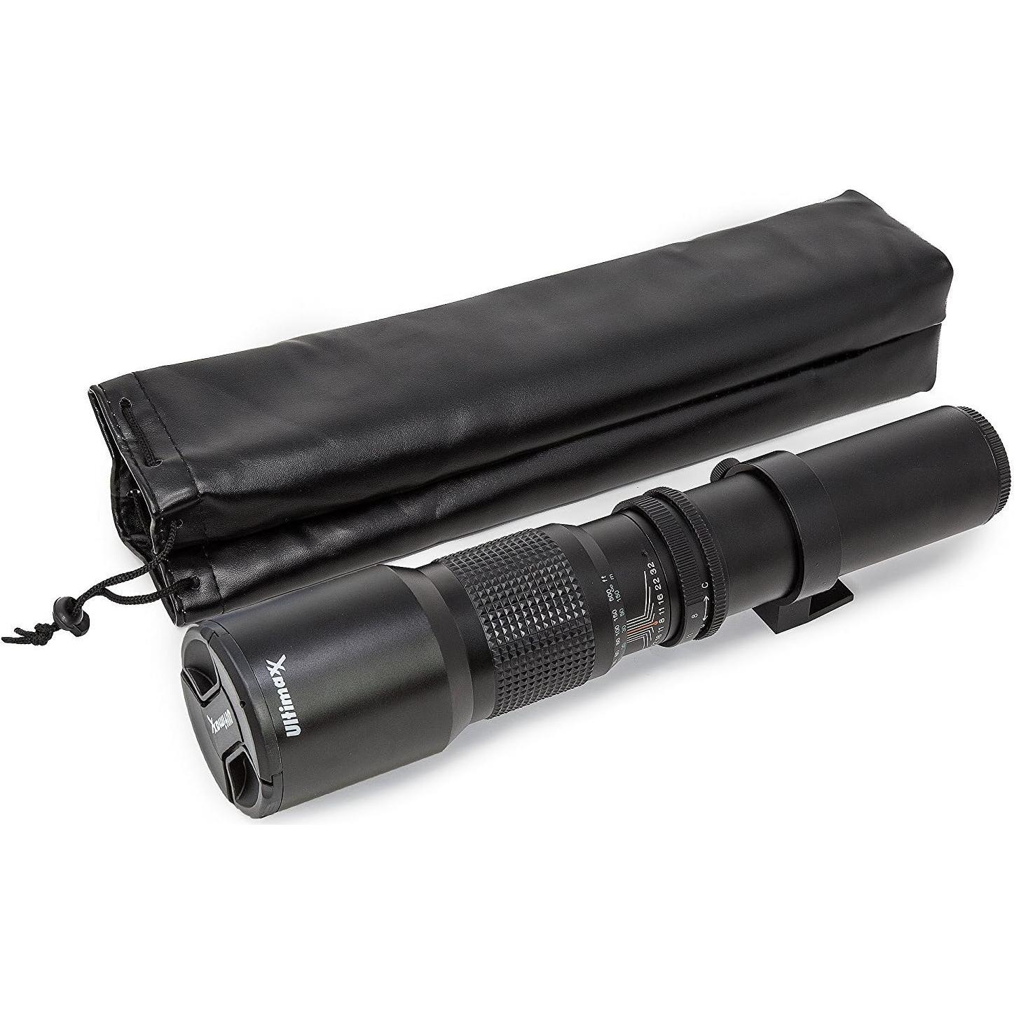 Lente Telefoto Ultimaxx 500mm f/8 para Cámaras Canon DSLR