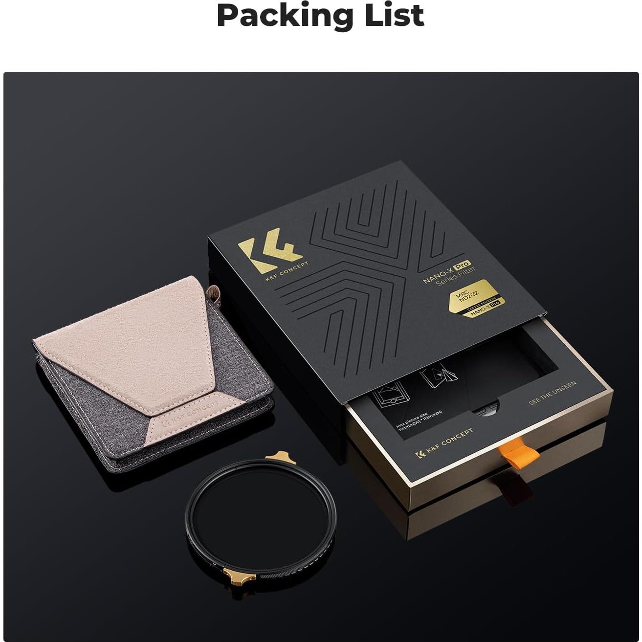 K&F Concept 55mm Circular Polarizers Filter Super Slim with 36 Multi-Layer Coatings, High Definition Circular Polarizing Filter (CPL) Camera Lens Filter (Nano-X PRO Series)