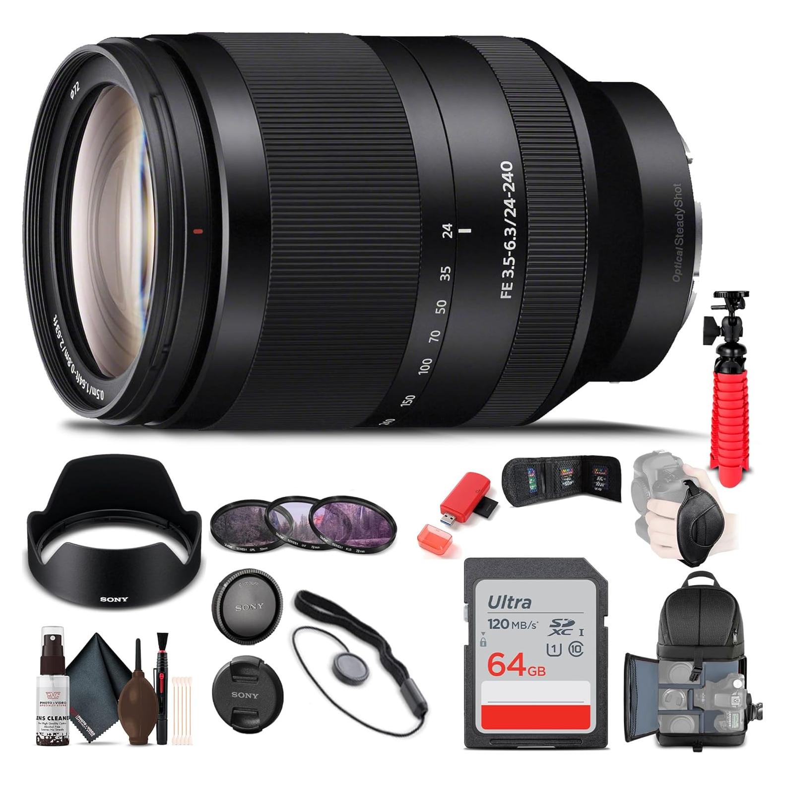 Lente Sony FE 24-240mm f/3.5-6.3 OSS + Kit Completo