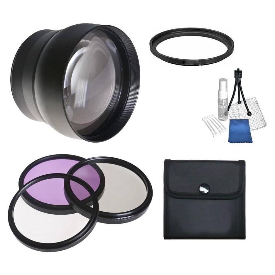 Lente Telefoto 2.2X OPTURA HD 74mm + Kit de Filtros 3 Piezas