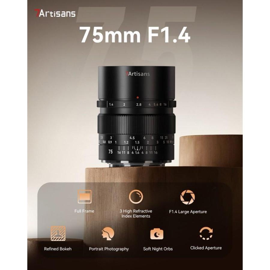 Lente 7artisans 75mm F1.4 para Montura L - Bokeh Suave