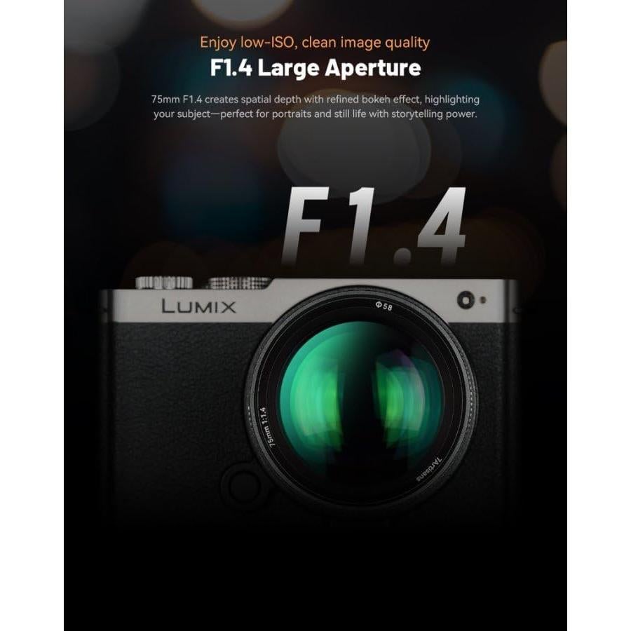 Lente 7artisans 75mm F1.4 para Montura L - Bokeh Suave