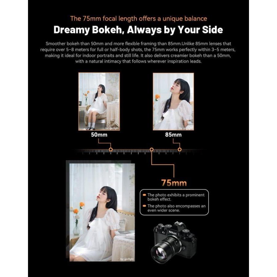 Lente 7artisans 75mm F1.4 para Montura L - Bokeh Suave