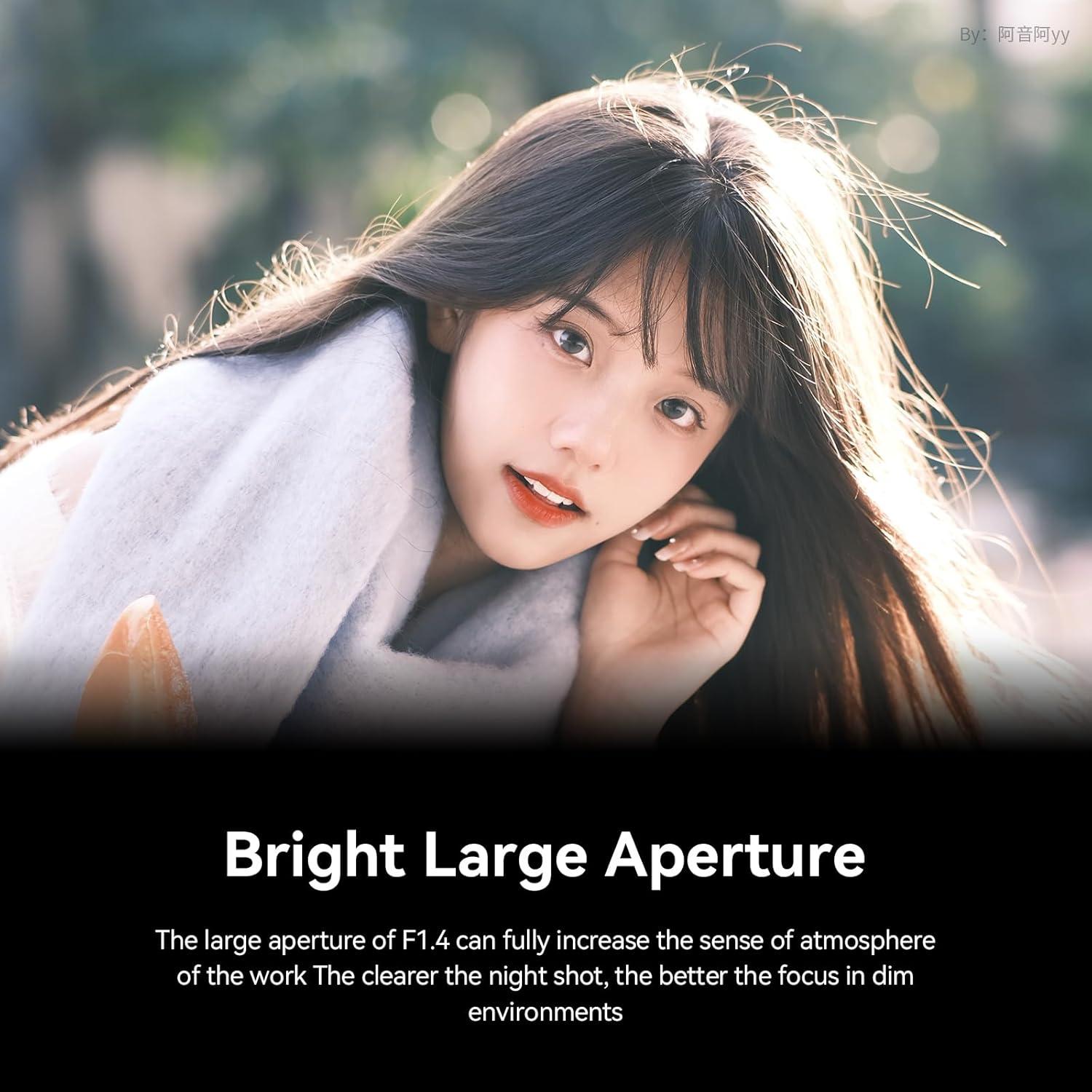 Lente 50mm F1.4 Manual BRIGHTIN STAR para Canon EOS-M Negro