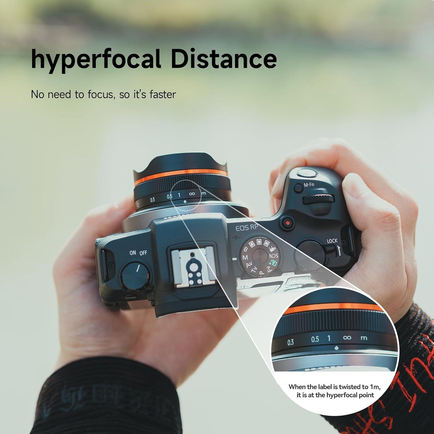 10mm F5.6 Fisheye Lens for Olympus Lumix M43 Mount Mirrorless Cameras, Manual Focus Prime Ultra-Wide Angle APS-C Lens Fit for G7,GX85,GX9,G95,GH5,GH6,G100,G9(Black)