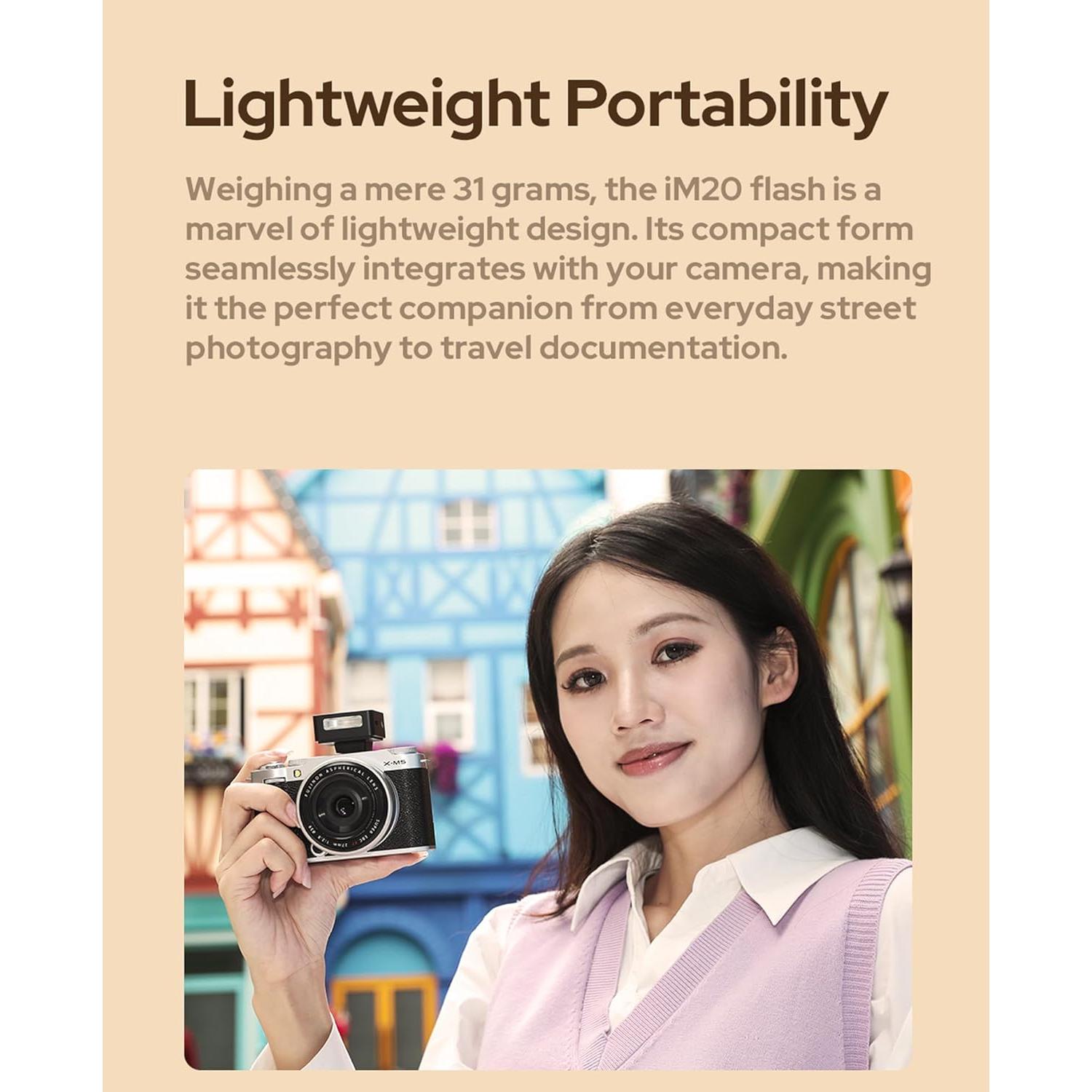 Flash de Cámara Godox iM20, 440 Flashes, Batería de Litio