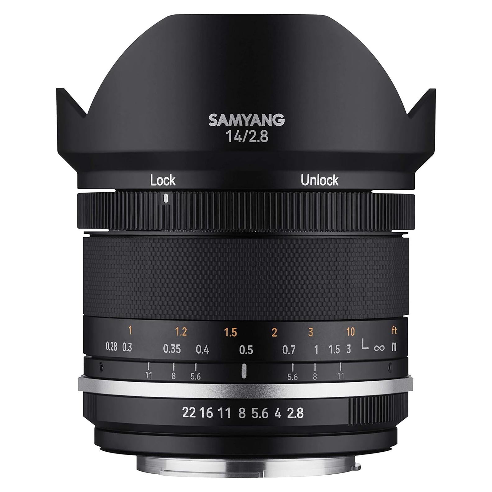 Lente Ultra Gran Angular Samyang MK2 14mm F2.8 para Canon M
