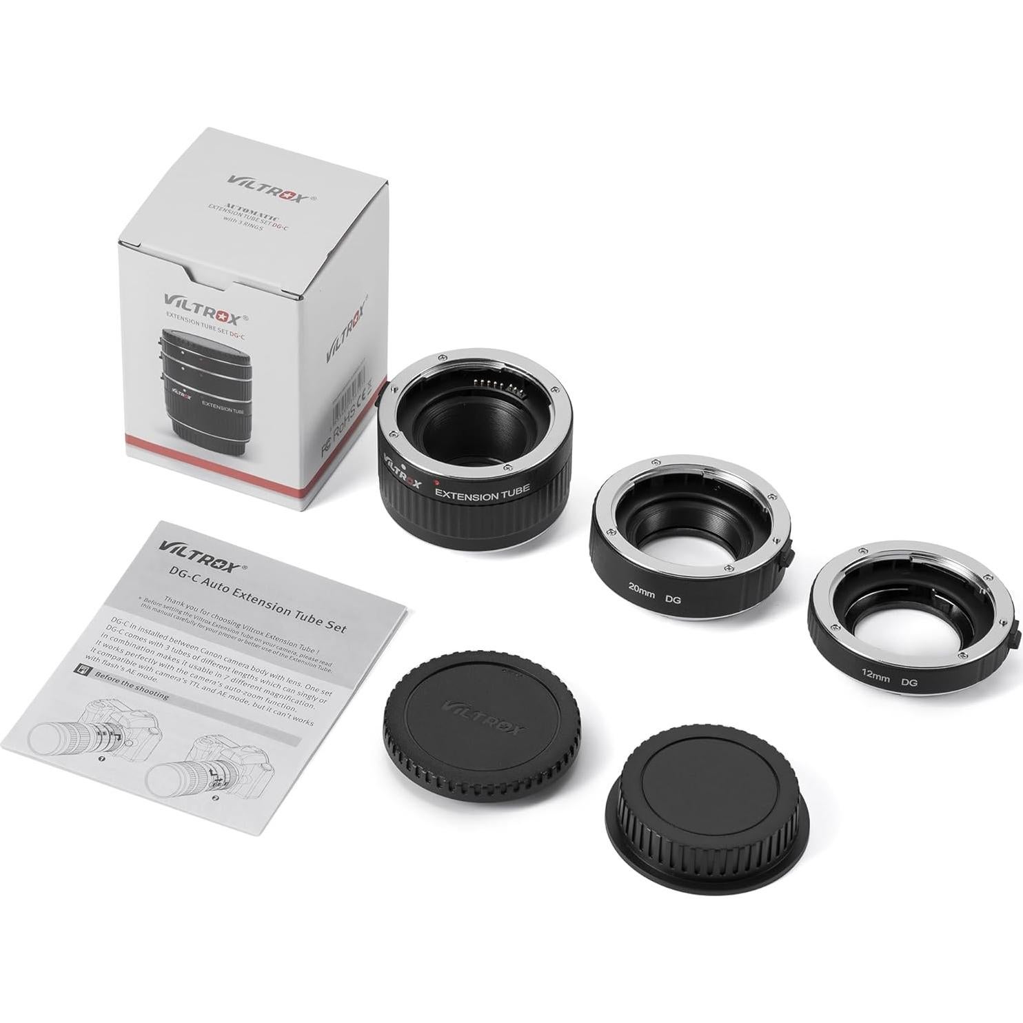 Juego de Tubos de Extensión VILTROX DG-C para Lentes Canon EF EF-S