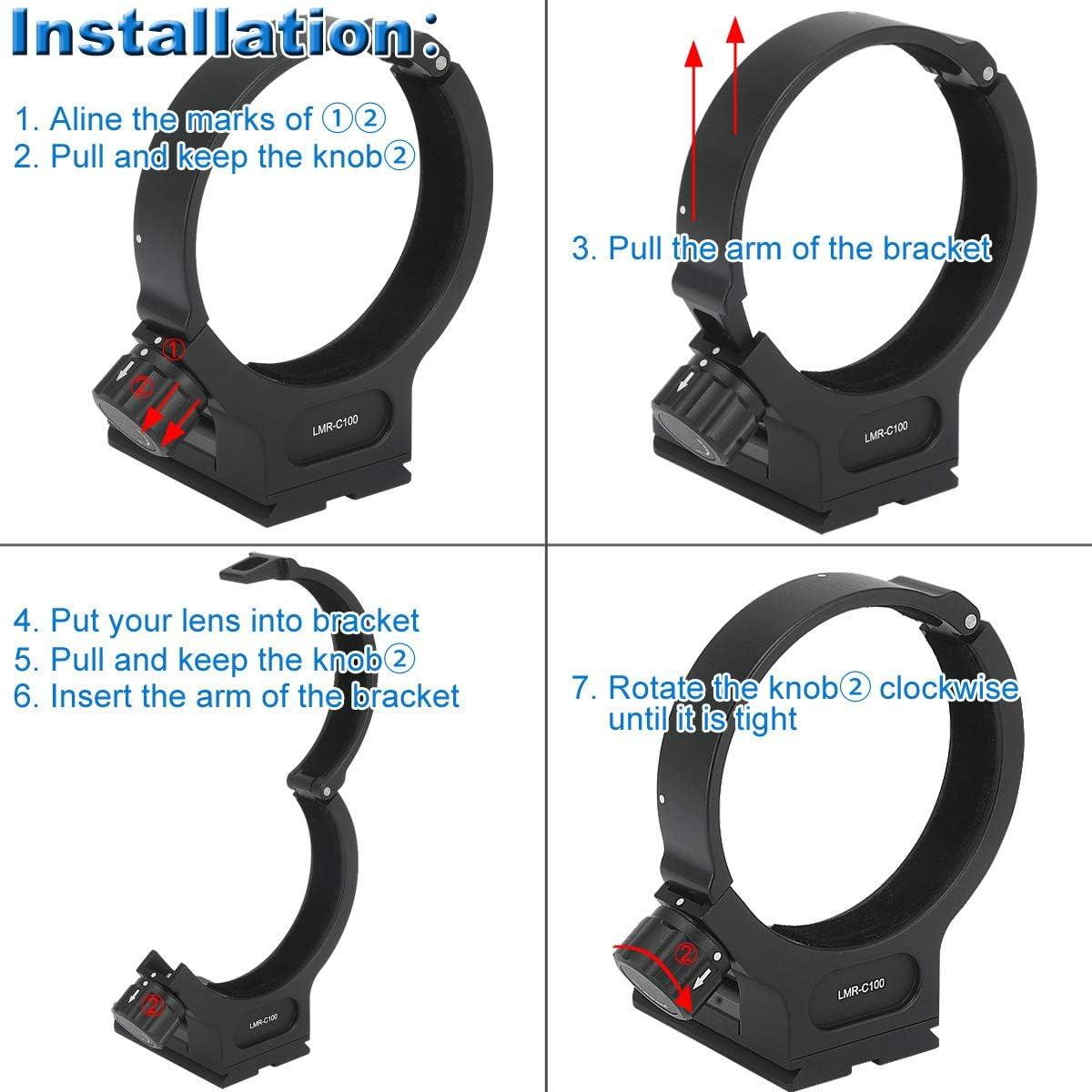 Anillo de Montaje en Trípode Haoge LMR-C100 para Lente Canon EF 100mm