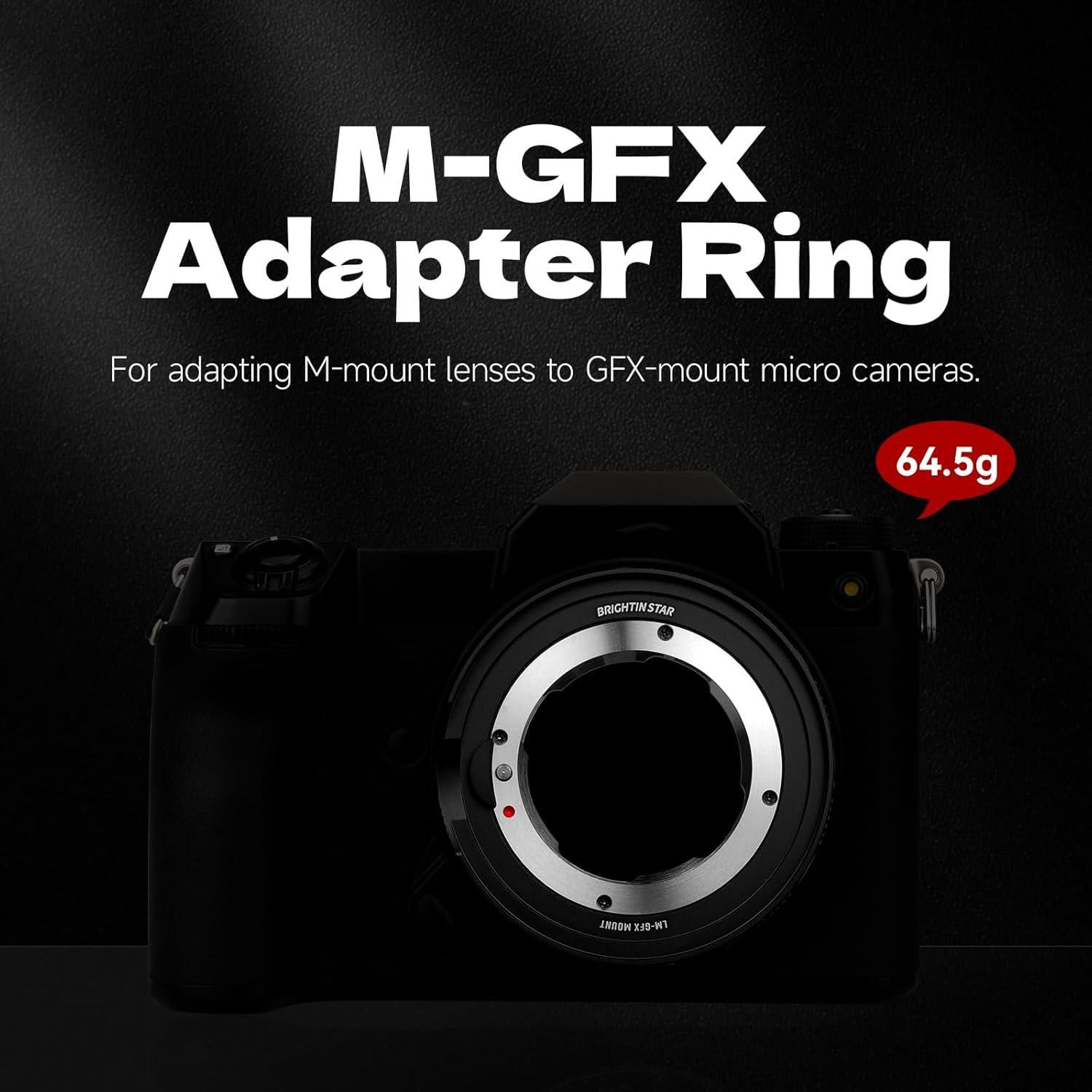 LCM-GFX Adapter Converter Ring for Leica M Mount Lens to Fuji GFX Mount Camera
