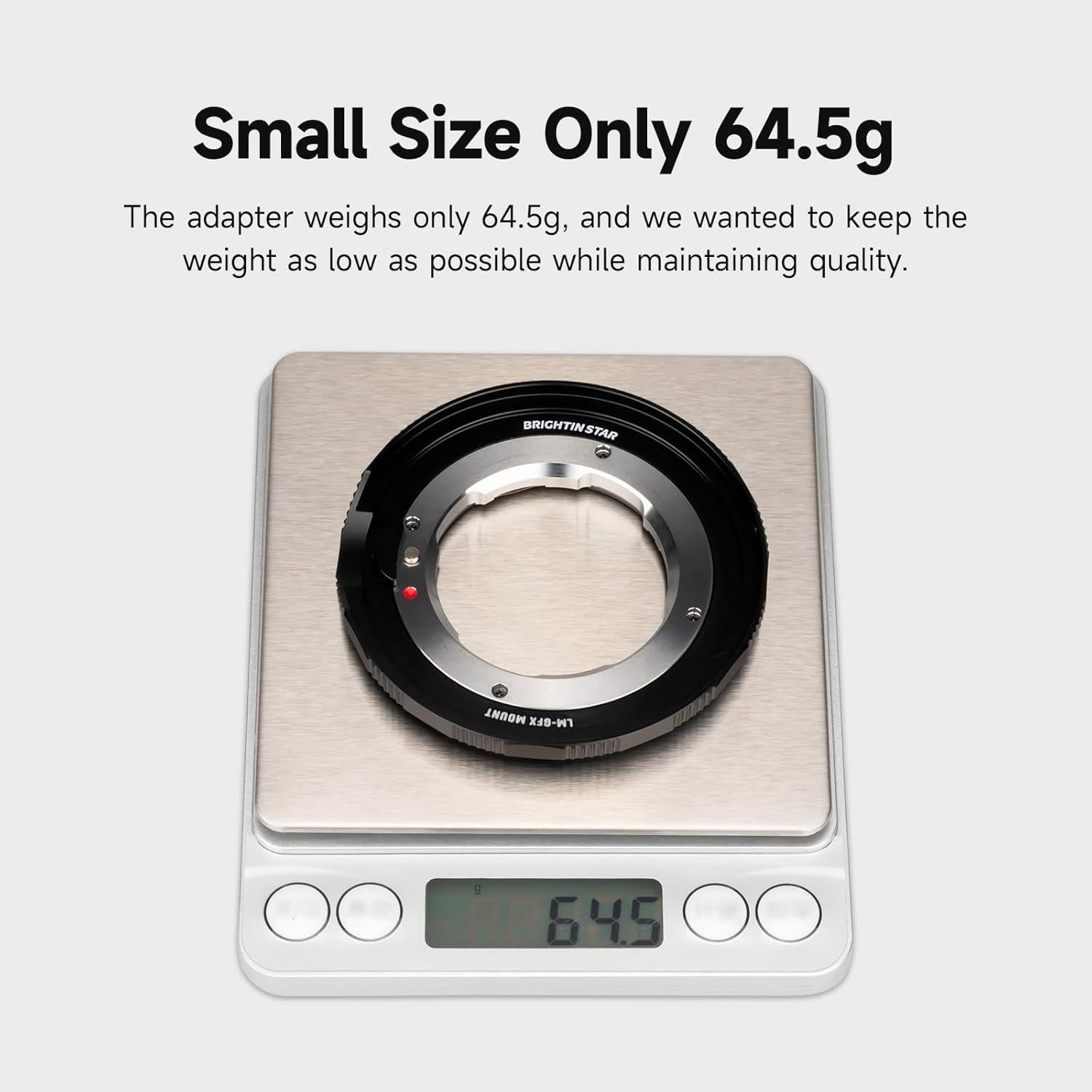 LCM-GFX Adapter Converter Ring for Leica M Mount Lens to Fuji GFX Mount Camera