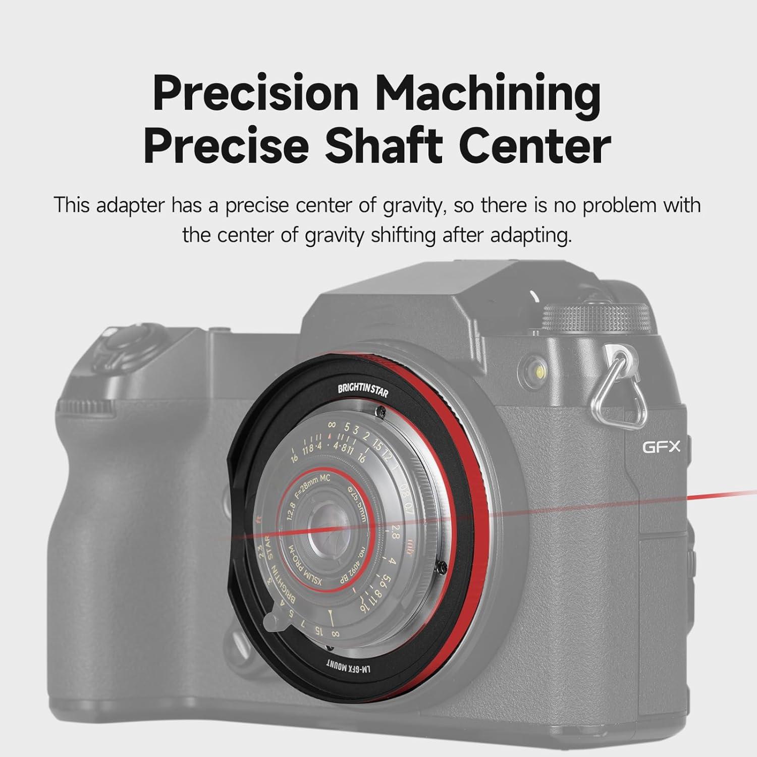 LCM-GFX Adapter Converter Ring for Leica M Mount Lens to Fuji GFX Mount Camera