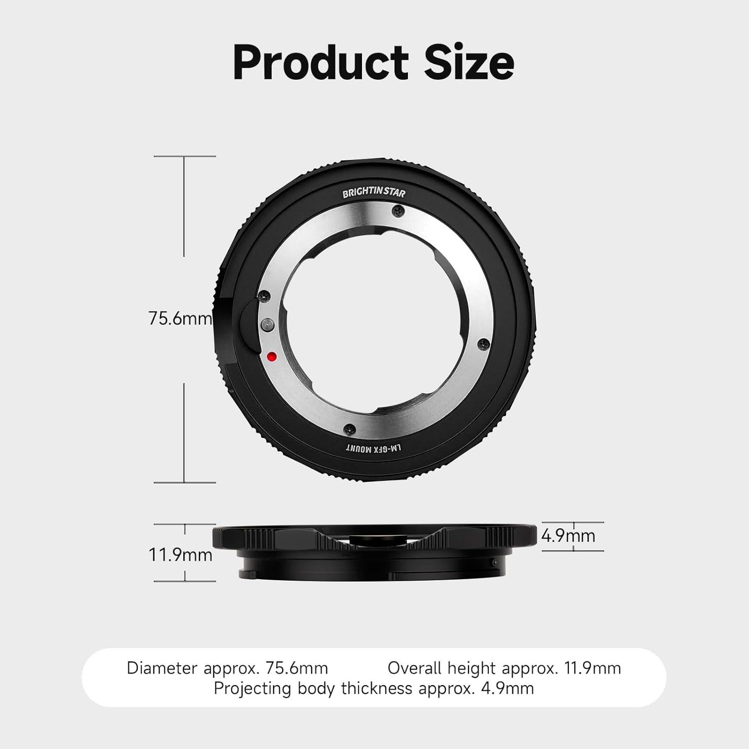 LCM-GFX Adapter Converter Ring for Leica M Mount Lens to Fuji GFX Mount Camera