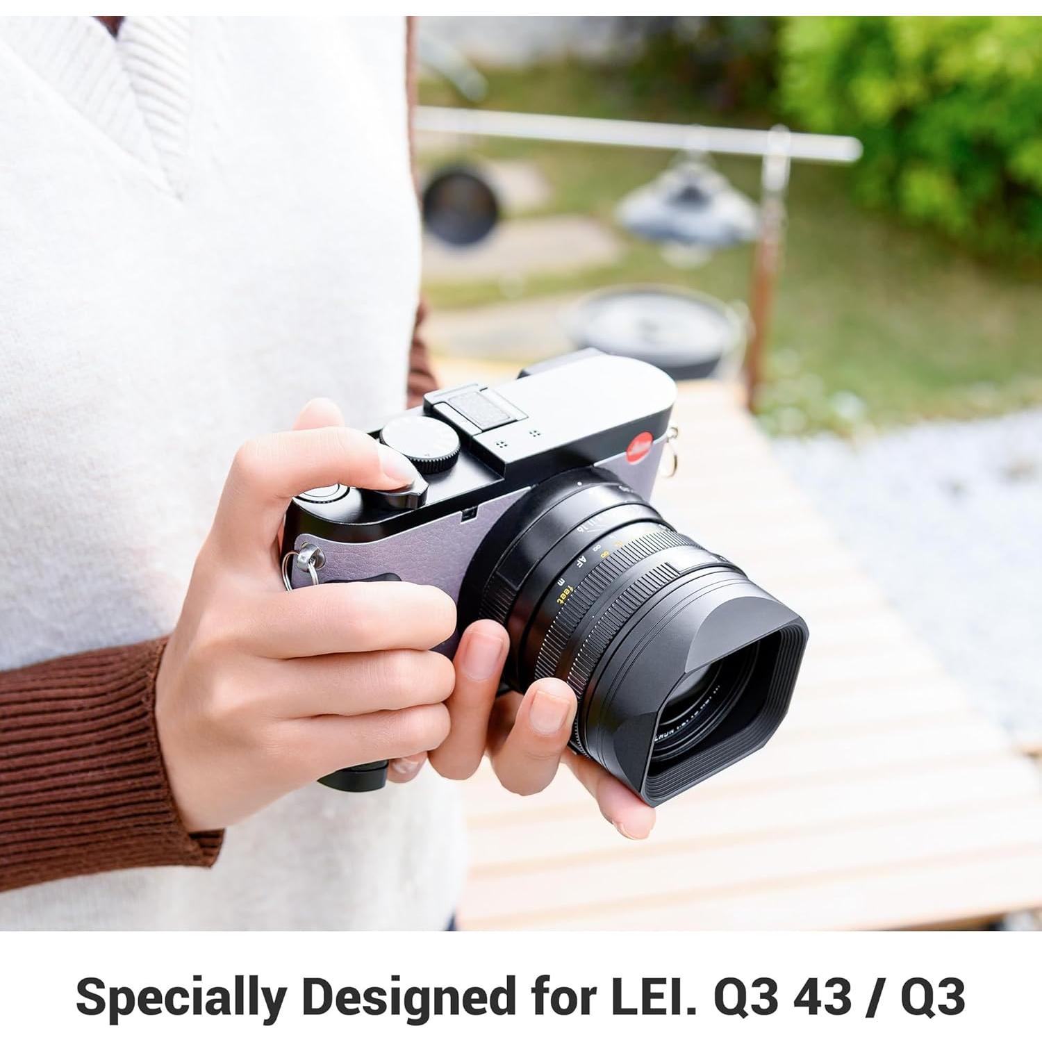 Capucha de lente cuadrada de metal Jinjiacheng para Leica Q3 43/Q2