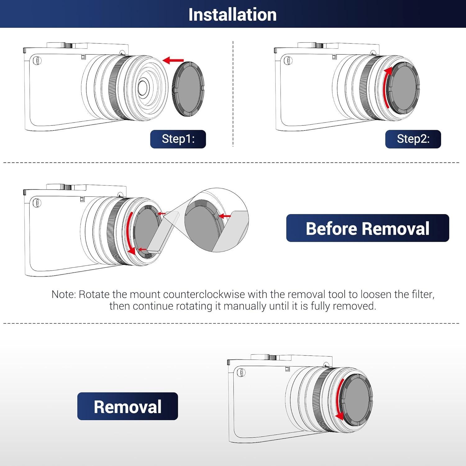Filtro UV Protector Ultra Delgado Jinjiacheng para Cámara Leica Q3 43 Q2