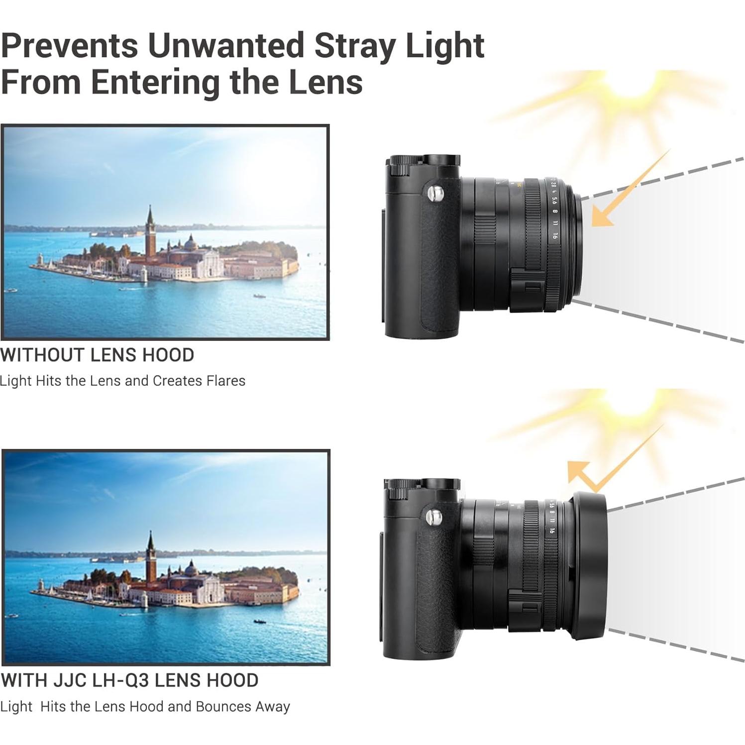Capucha de Lente de Aluminio JJC para Leica Q3/Q2/Q - 49mm