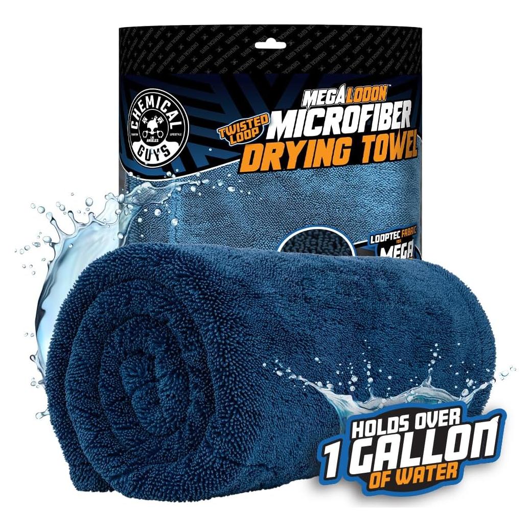 Toalla de Secado de Microfibra Chemical Guys Megalodon 61x91cm Azul