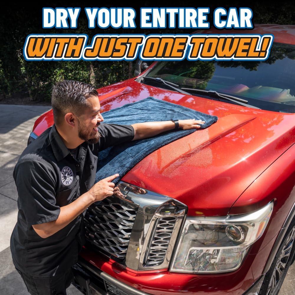 Toalla de Secado de Microfibra Chemical Guys Megalodon 61x91cm Azul