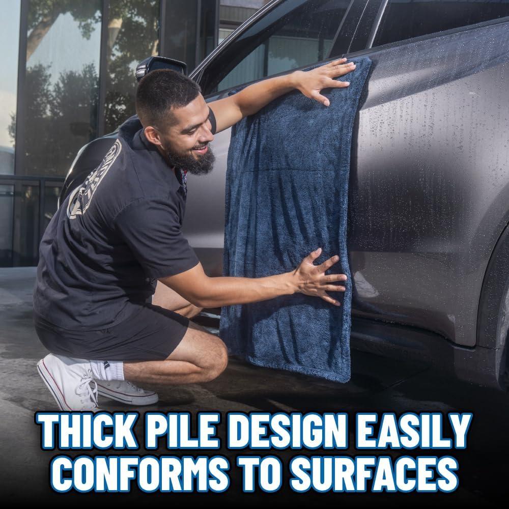 Toalla de Secado de Microfibra Chemical Guys Megalodon 61x91cm Azul