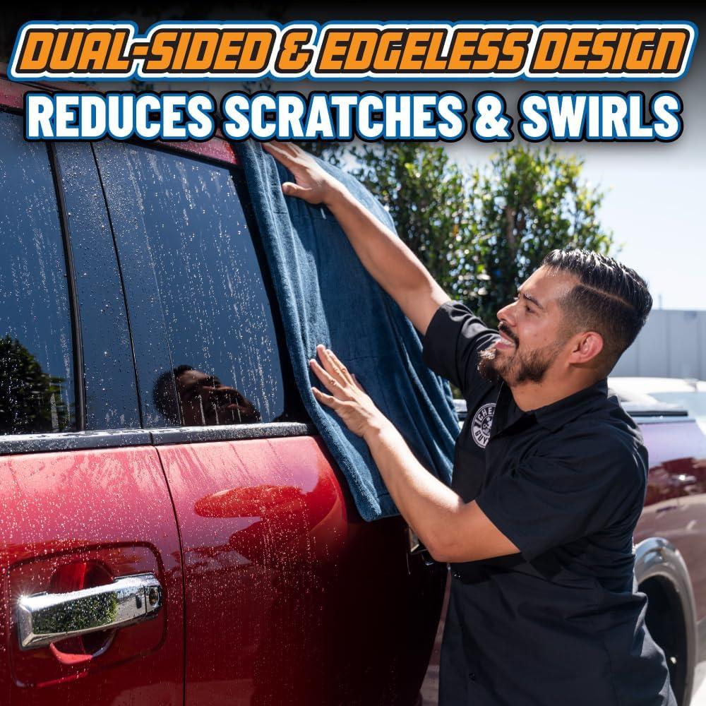 Toalla de Secado de Microfibra Chemical Guys Megalodon 61x91cm Azul