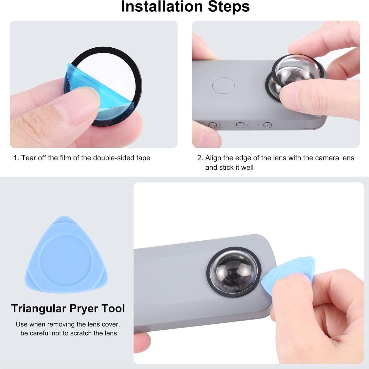 Kit Cubierta Protectora PULUZ para Lentes Ricoh Theta SC2/S/V