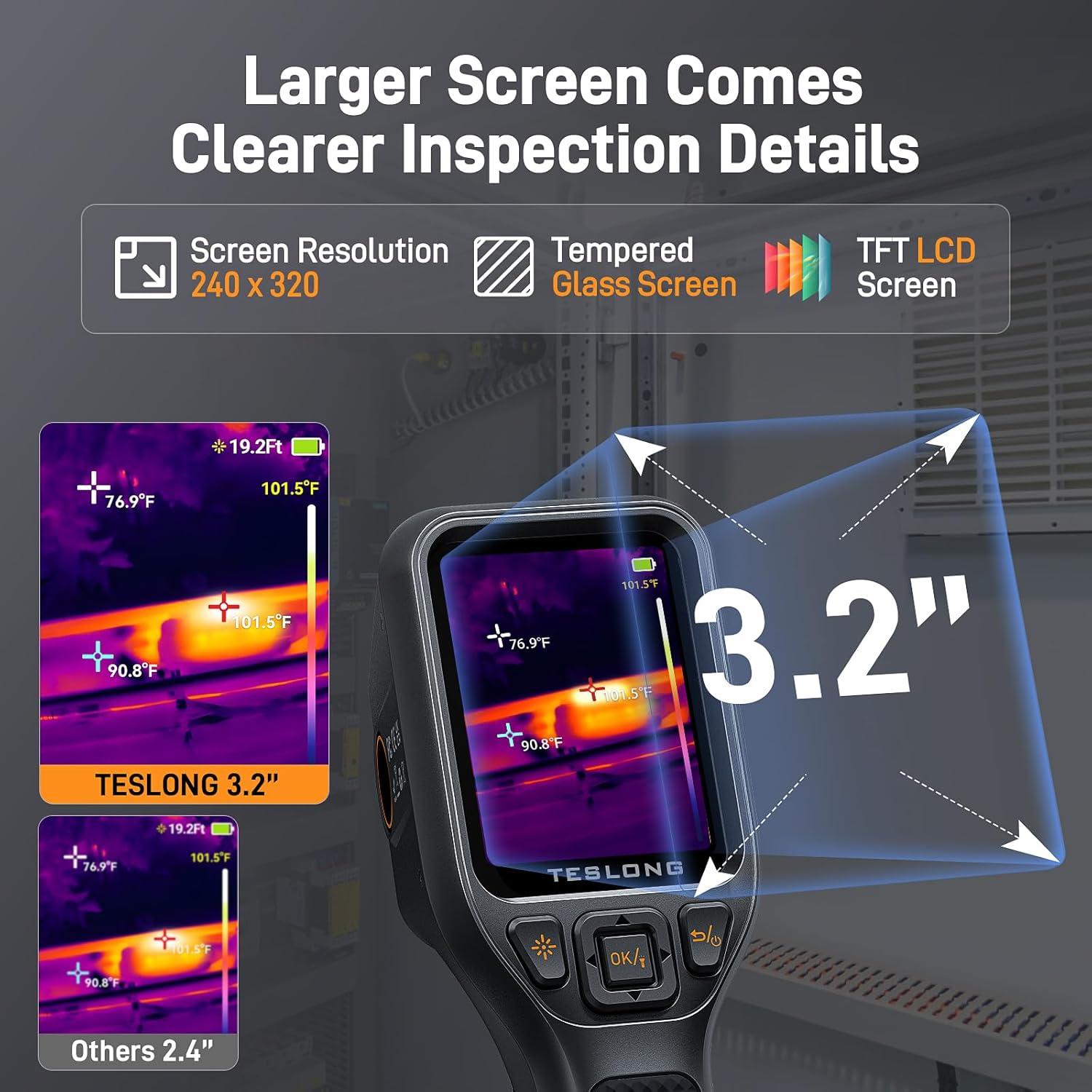 Cámara Térmica Teslong TTM260, 512x384, Pantalla 3.2"