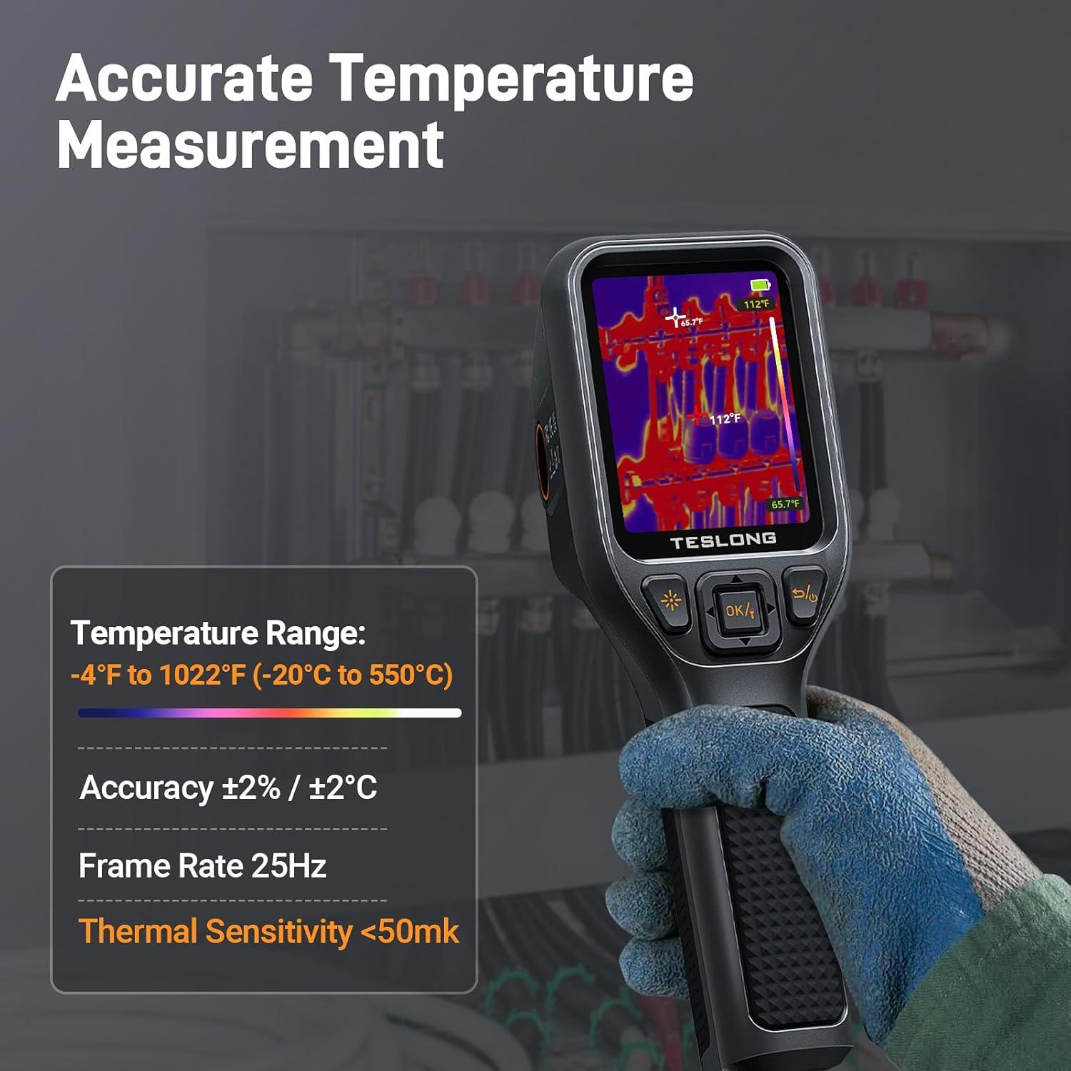 Cámara Térmica Teslong TTM260, 512x384, Pantalla 3.2"