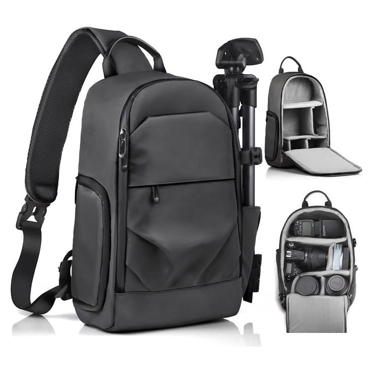 Bolsa de Mensajero TAAOKA para Fotógrafo Negra 32x23x13 cm