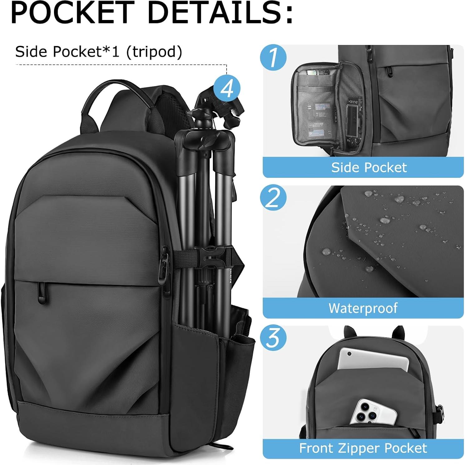 Bolsa de Mensajero TAAOKA para Fotógrafo Negra 32x23x13 cm