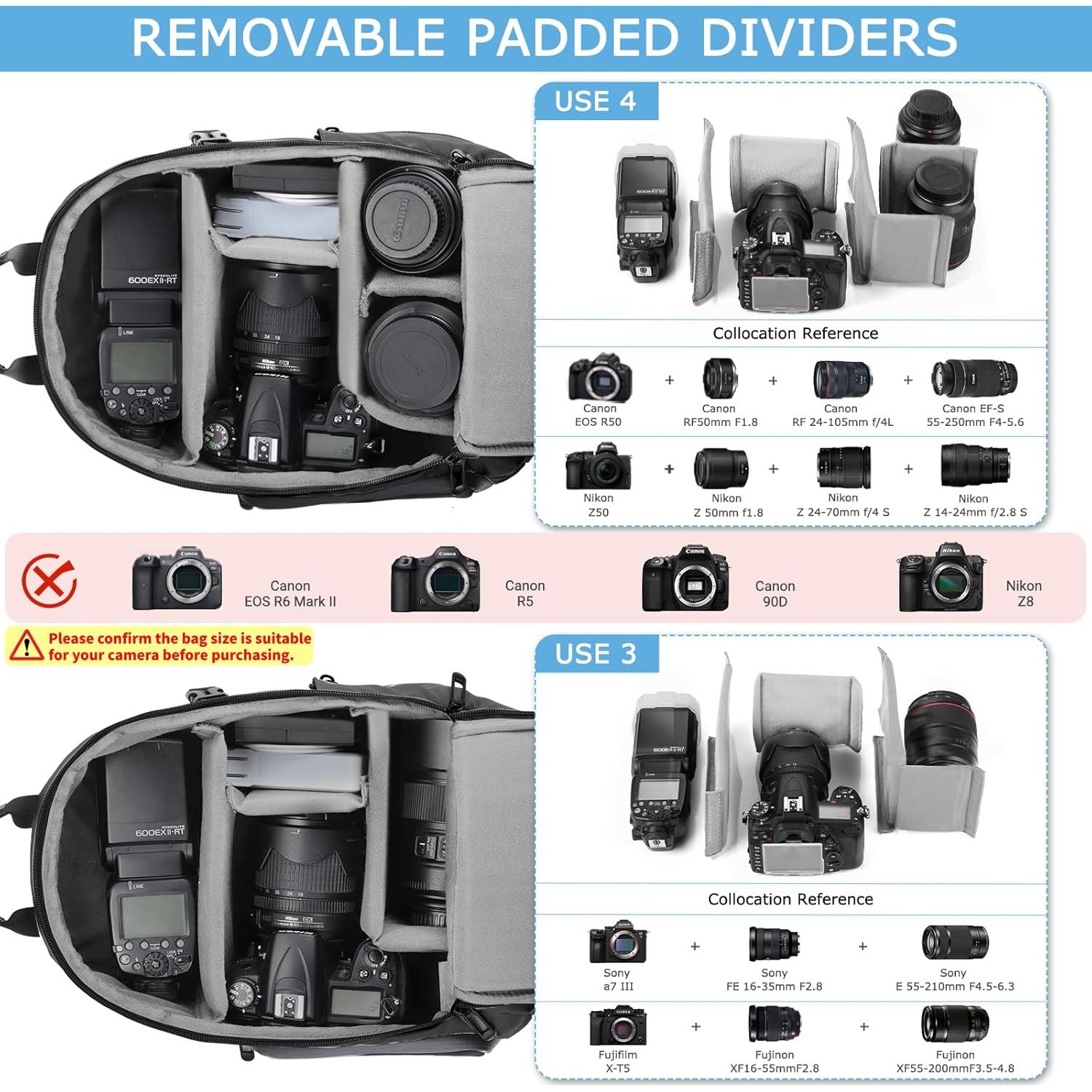 Bolsa de Mensajero TAAOKA para Fotógrafo Negra 32x23x13 cm