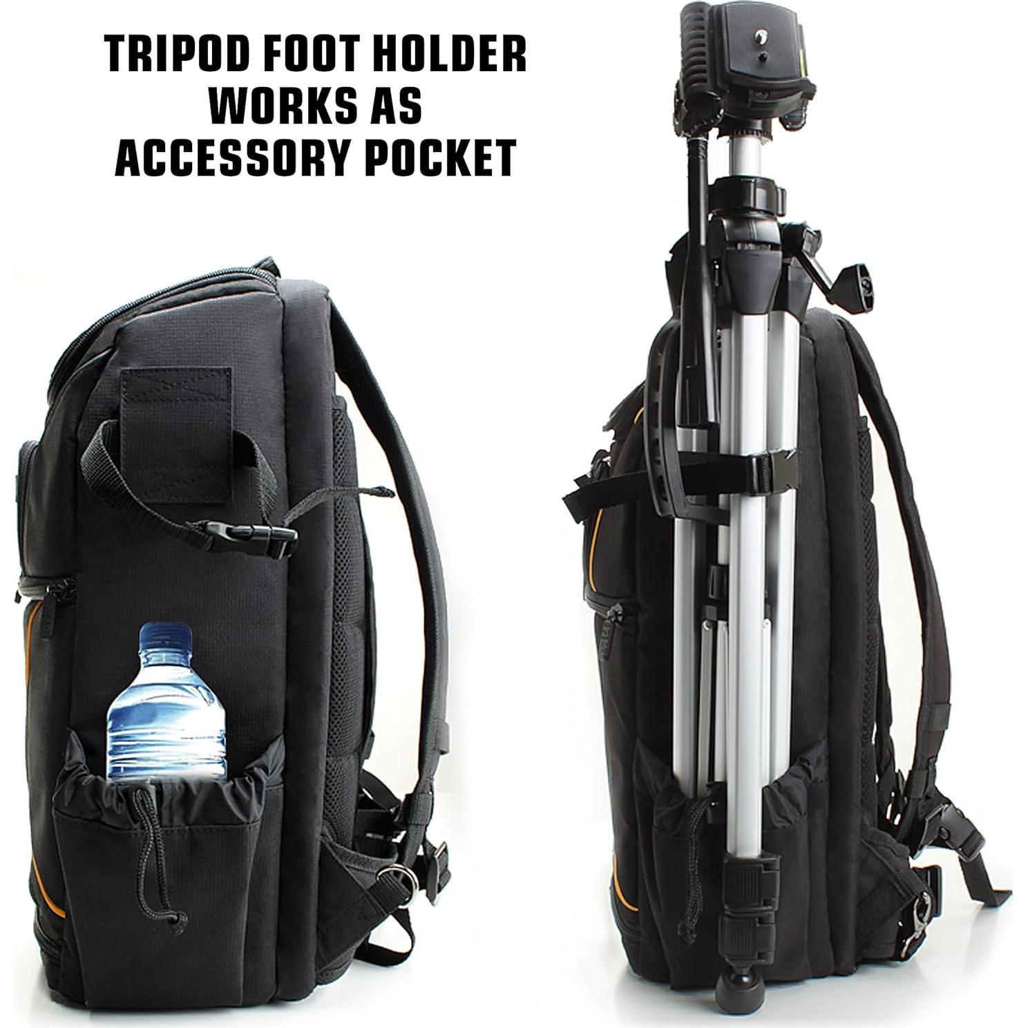 Mochila para cámara USA Gear S17 con compartimento para laptop