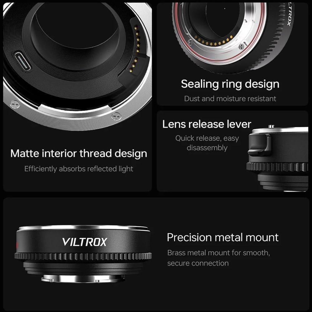 Adaptador de Montura VILTROX EF-FX1 Pro para Lentes Canon a Fuji