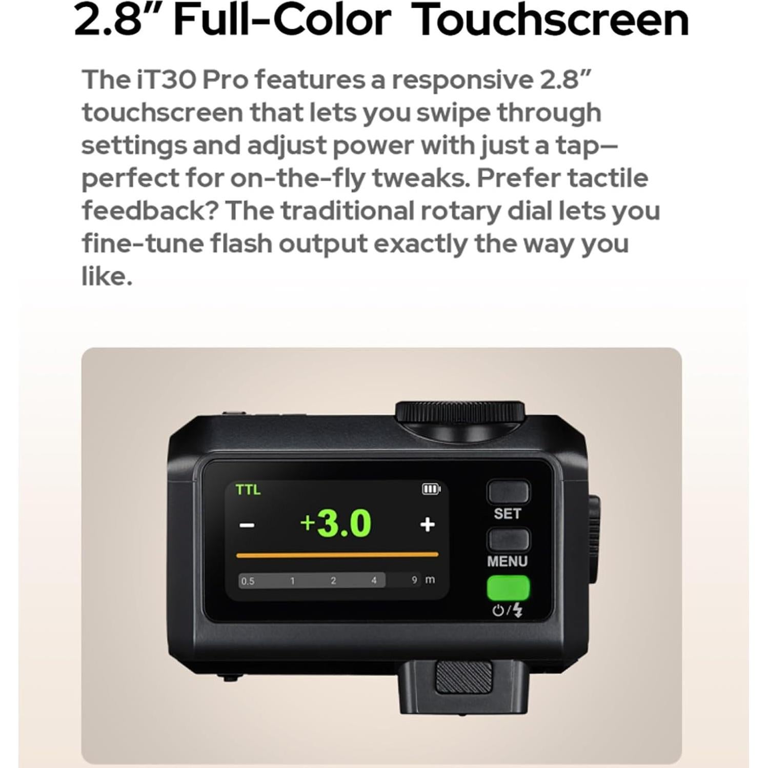 Flash Inalámbrico Godox iT30 Pro para Cámaras Olympus y Panasonic