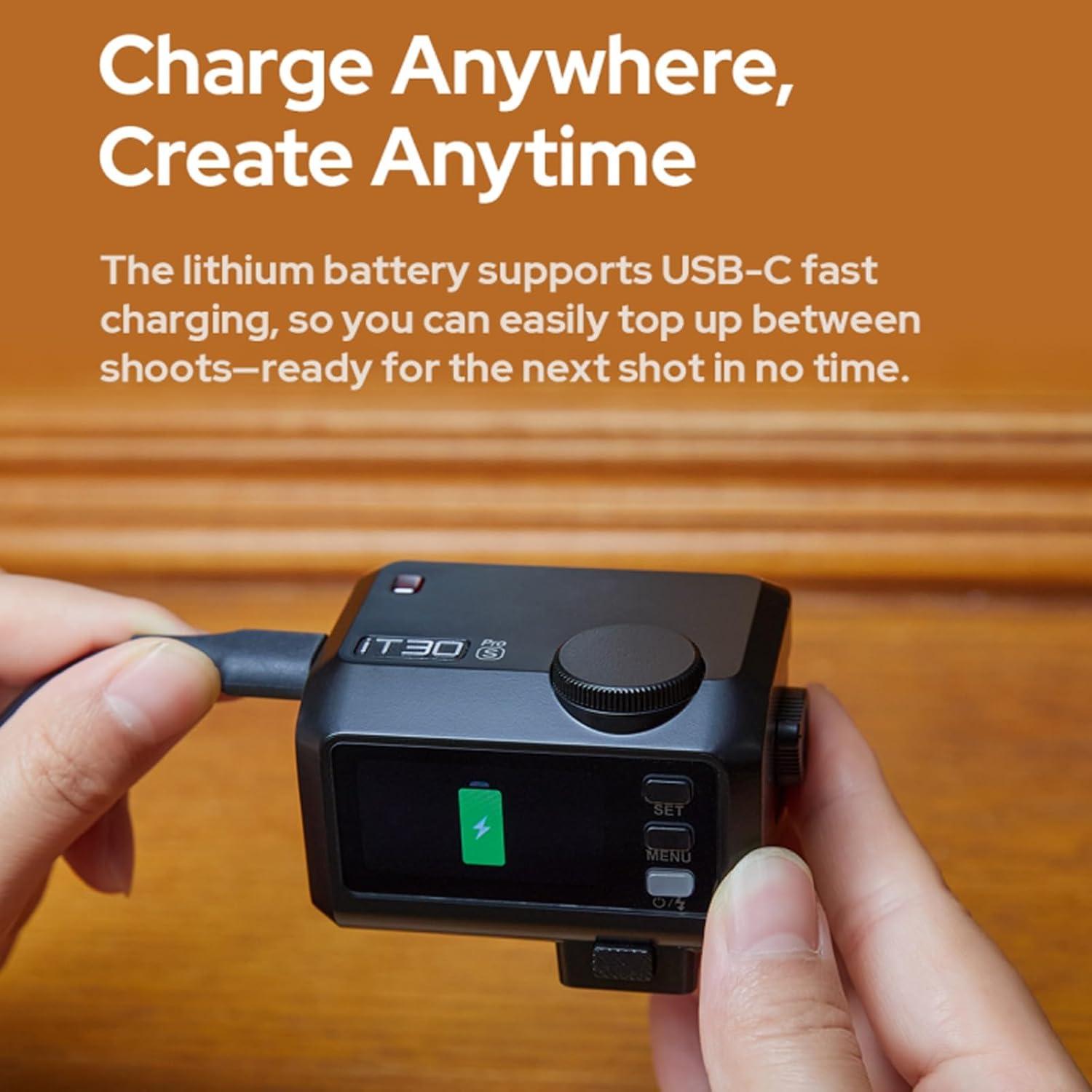 Flash Inalámbrico Godox iT30 Pro para Cámaras Olympus y Panasonic