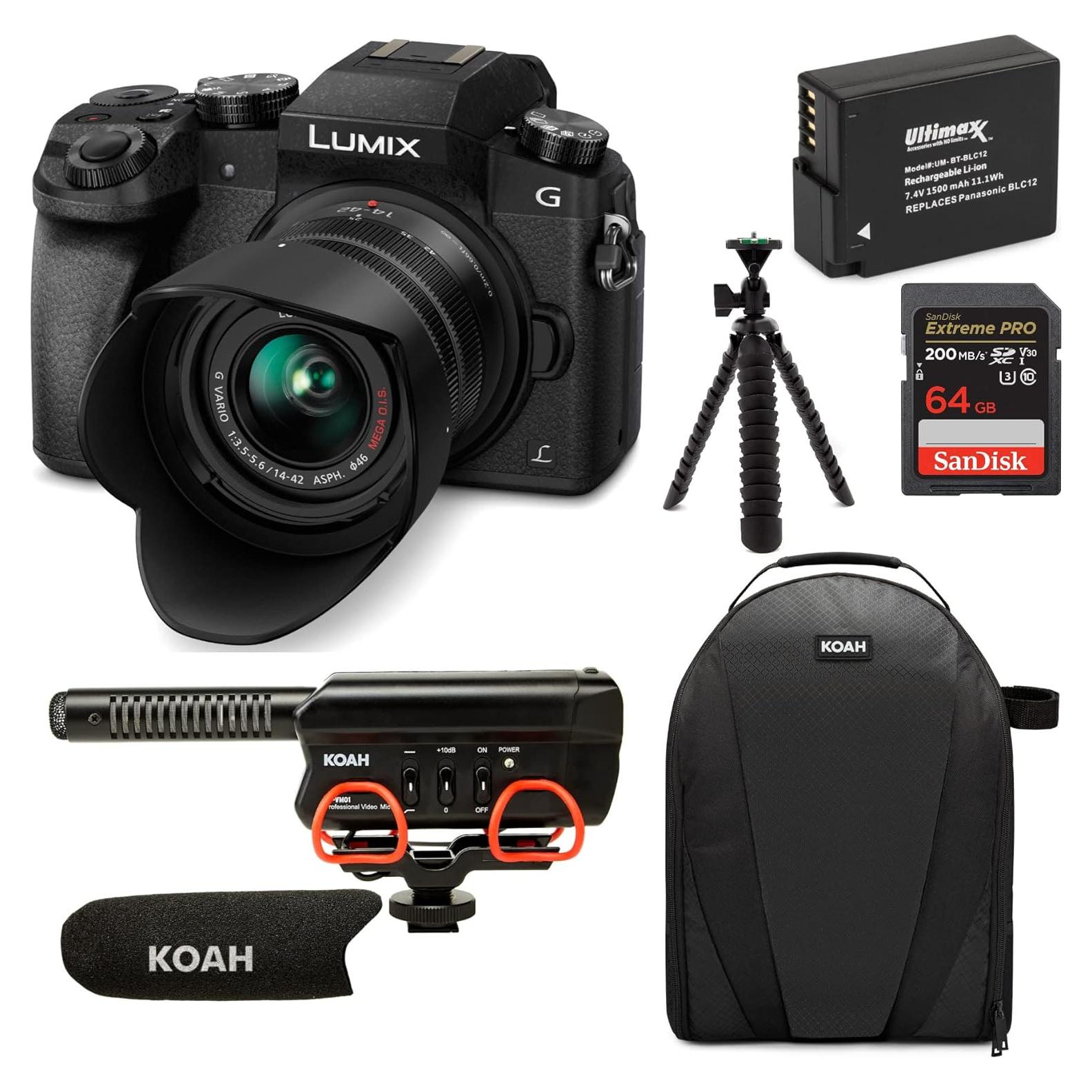 Cámara Sin Espejo Panasonic LUMIX G7 16MP con Lente 14-42mm