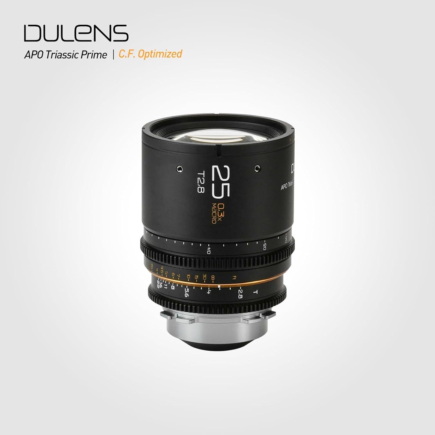 Lente Cine DULENS APO Triassic Prime T2.8 25mm Enfoque Manual
