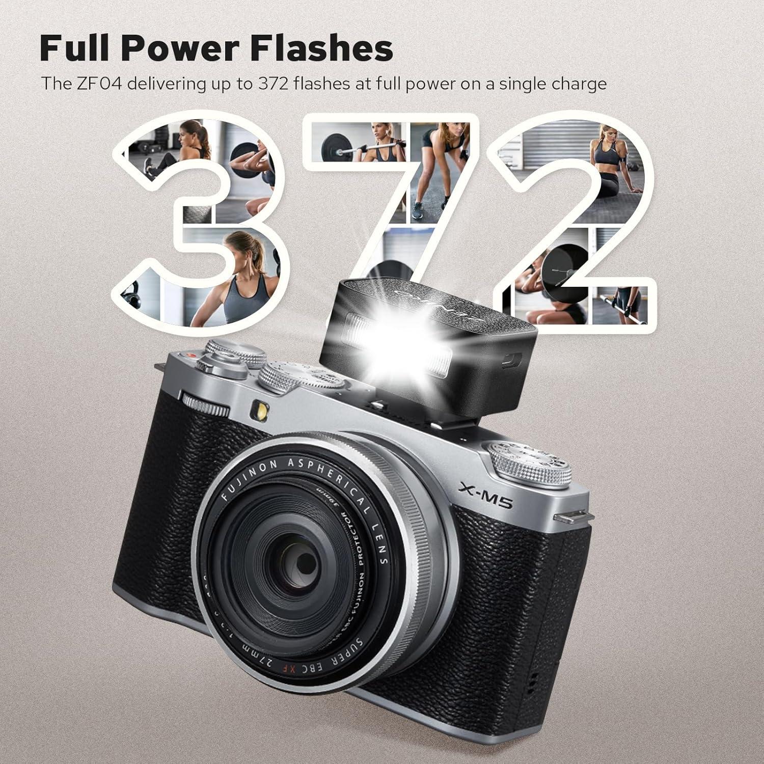 Flash Mini Zeniko ZF04 Speedlite 372 Disparos 6500K Negro