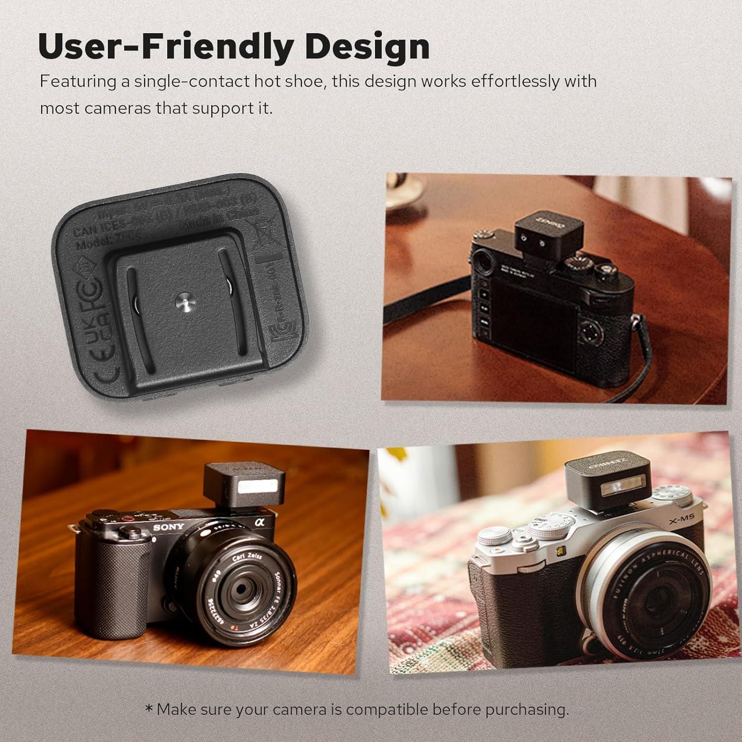 Flash Mini Zeniko ZF04 Speedlite 372 Disparos 6500K Negro