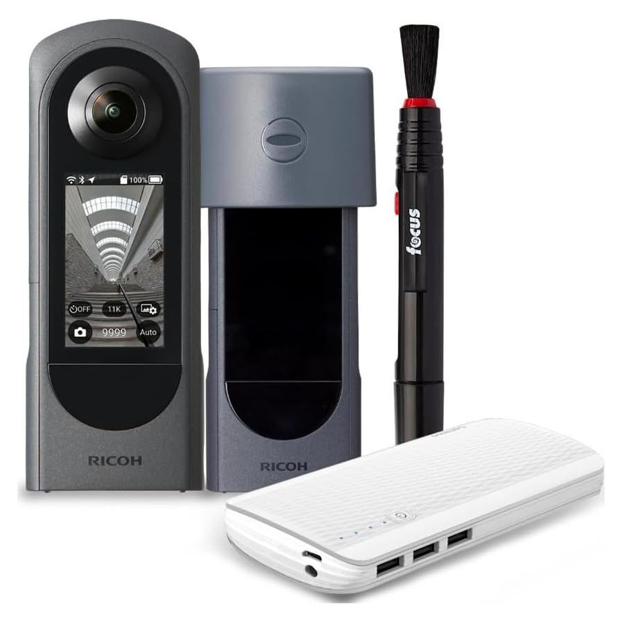 Cámara 360 Grados RICOH Theta X con Accesorios y Tapa de Lente