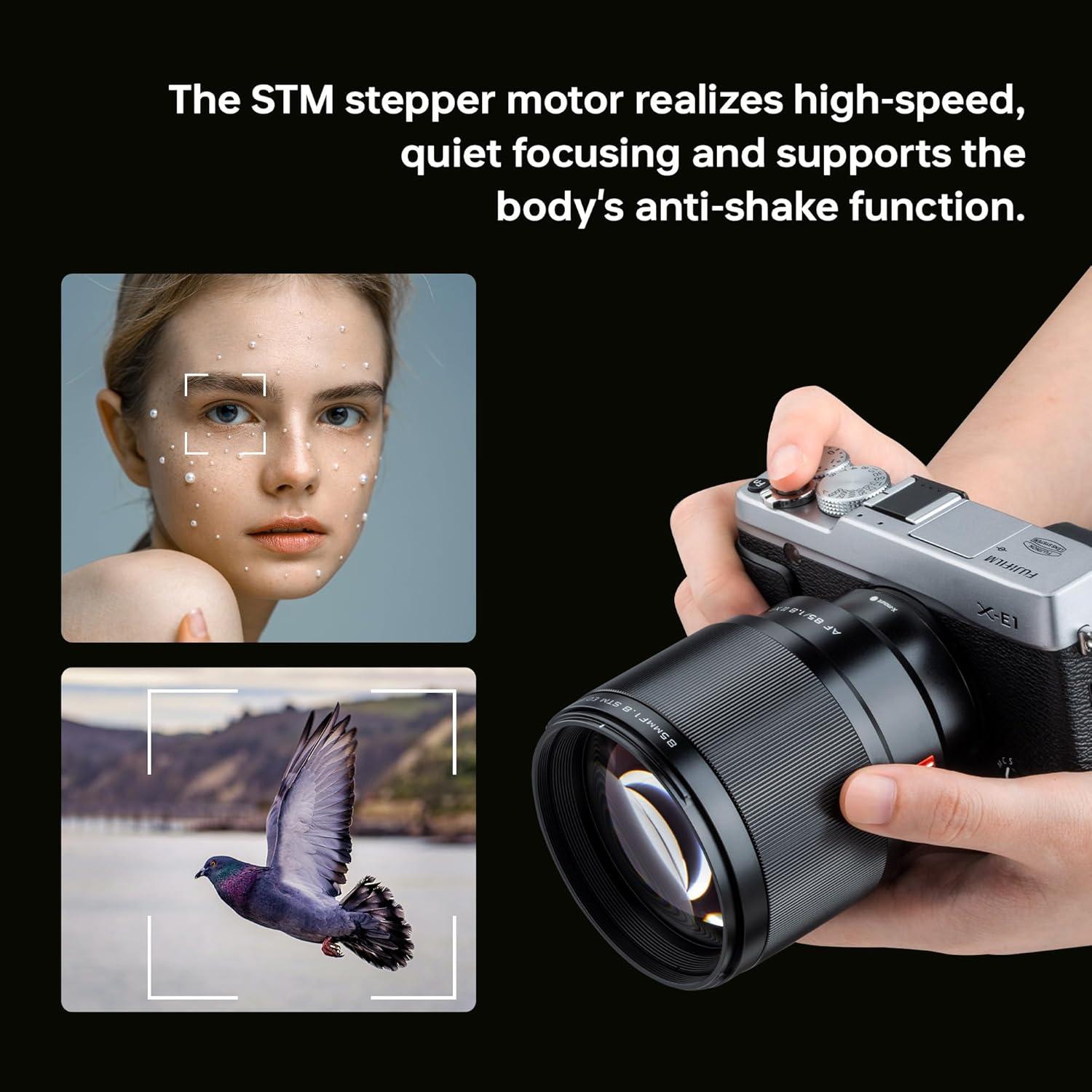 Lente VILTROX AF 85mm F1.8 para cámaras Fuji X