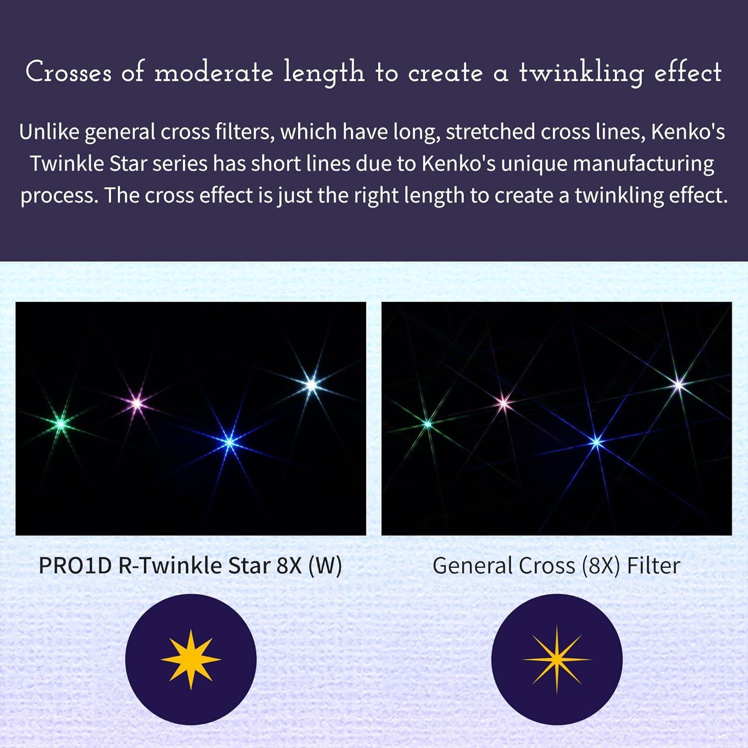 Filtro Cruzado Kenko PRO1D R-Twinkle Star 8-Linea 62mm