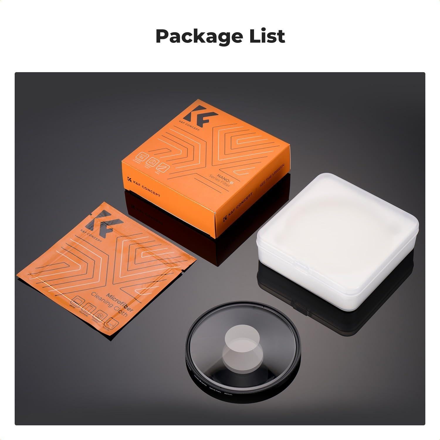 K&F CONCEPT 82mm Spiral Halo Camera Lens Filter, Premium Optical Glass Halo Swirl Special Effect Filter with Cleaning Cloth for Camera Lens