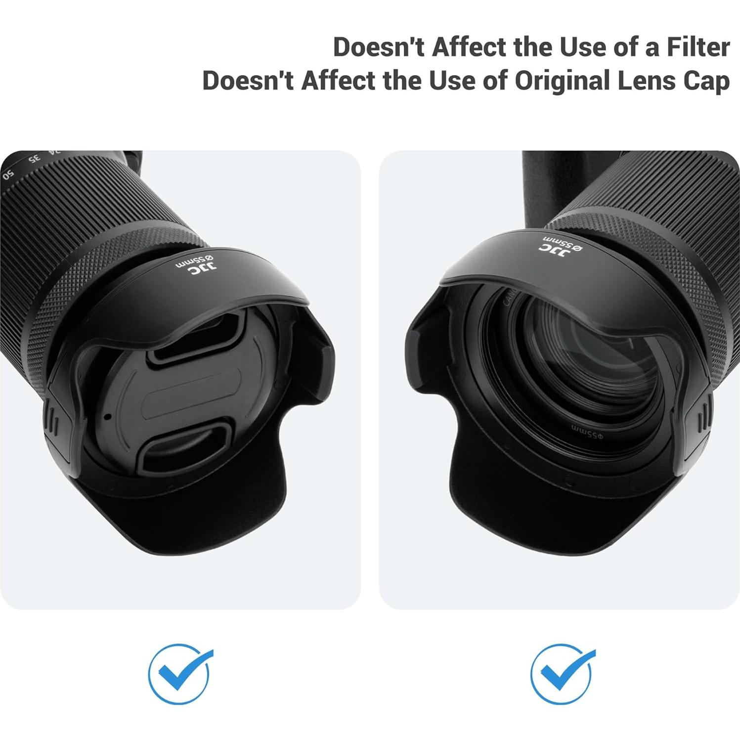 Capucha de Lente Tulipán JJC 58mm para Canon y Nikon