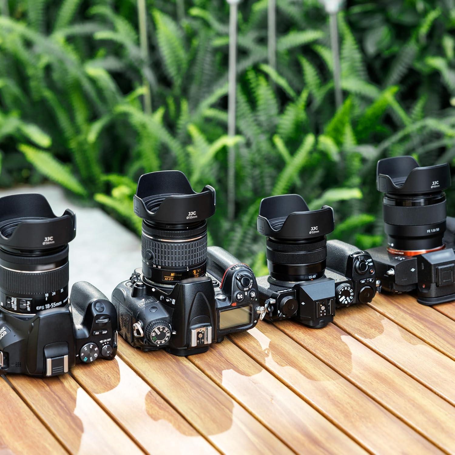 Capucha de Lente Tulipán JJC 58mm para Canon y Nikon