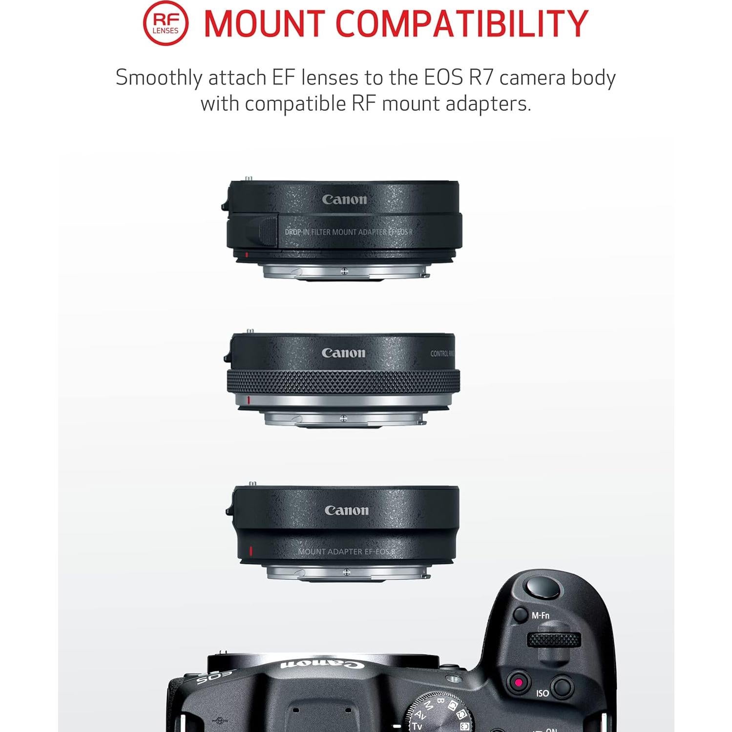 Cámara sin Espejo Canon EOS R7 con Lente RF-S 18-150mm