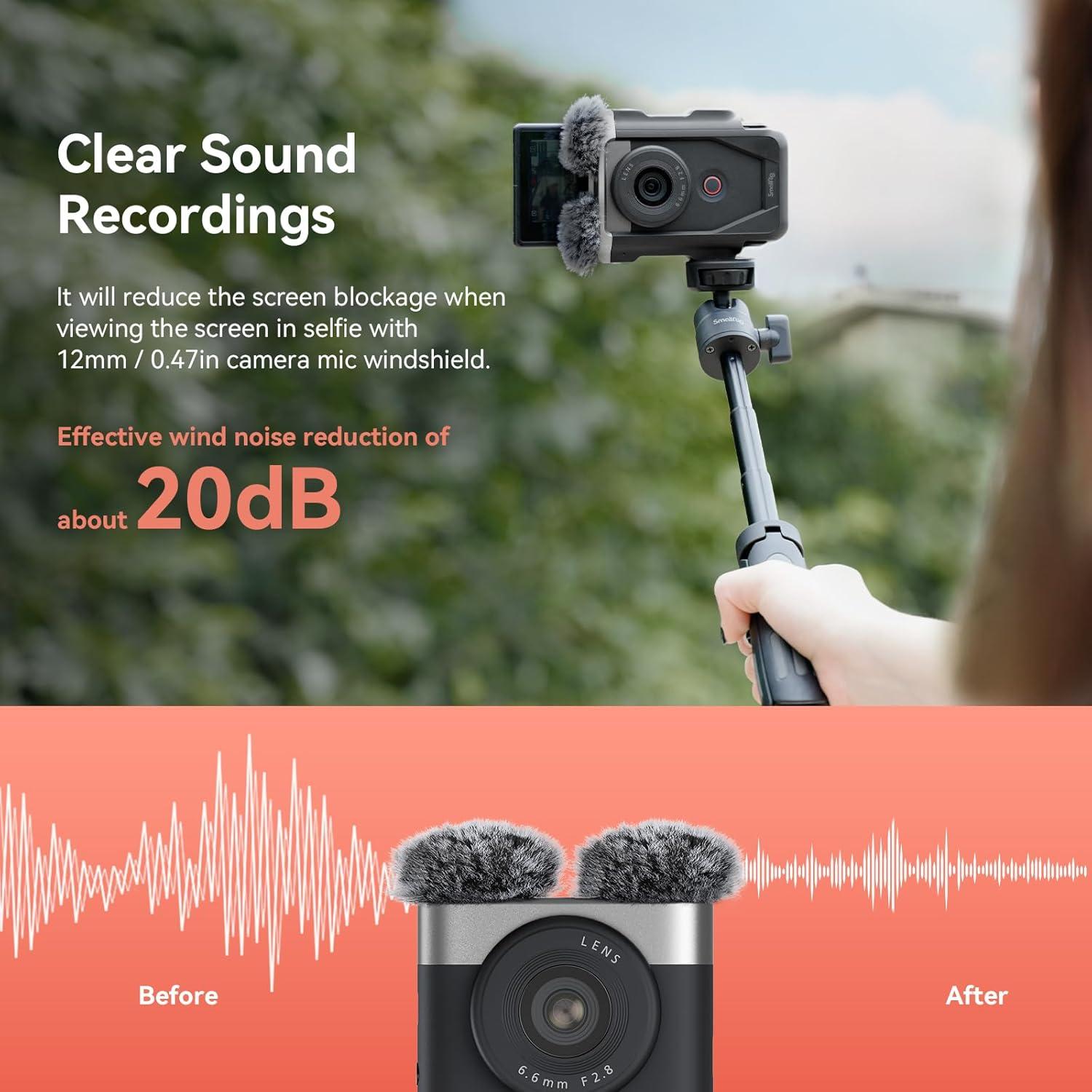 Kit de Jaula SmallRig 4235 para Canon PowerShot V10 con Pantallas de Viento