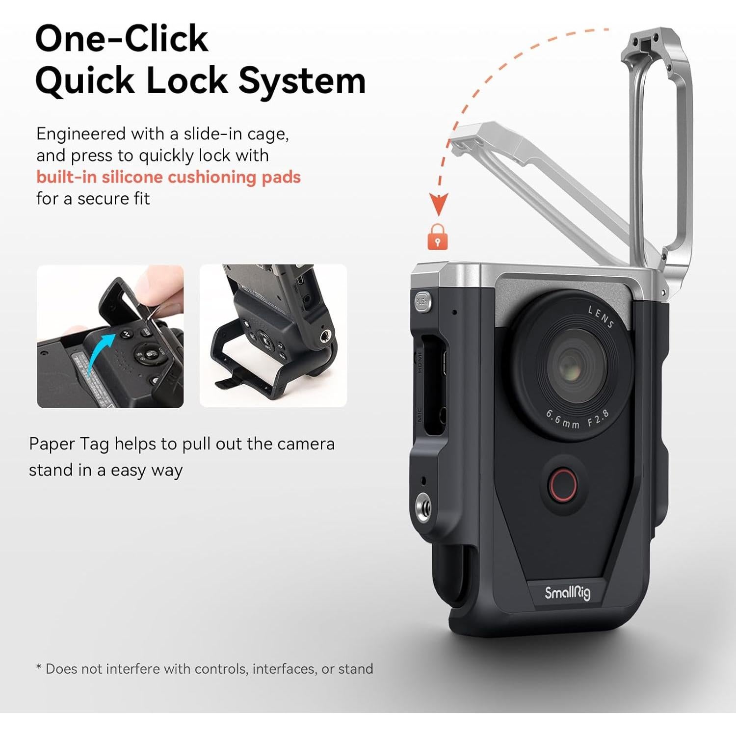 Kit de Jaula SmallRig 4235 para Canon PowerShot V10 con Pantallas de Viento