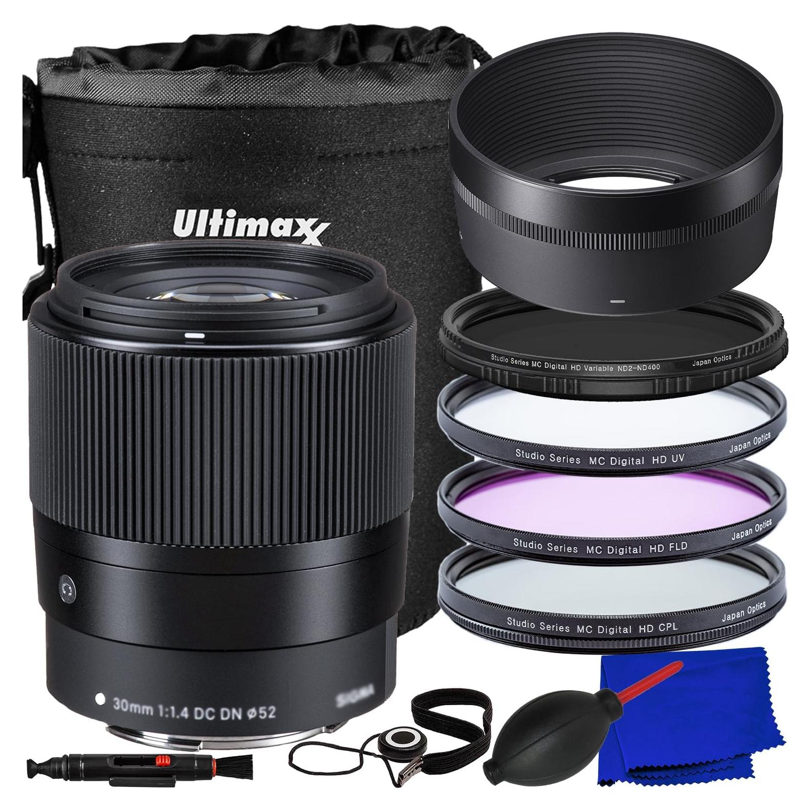 Lente Ultimaxx 30mm f/1.4 DC DN Montura X + Filtros y Funda