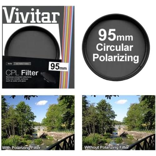Kit de Filtros UV y Polarizador Vivitar 95mm + Limpieza