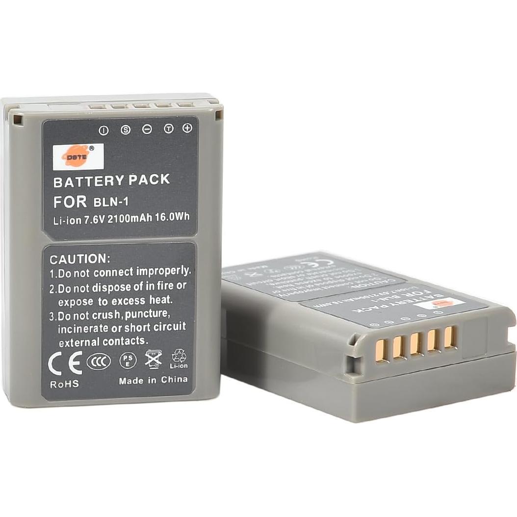 Empuñadura Vertical DSTE HLD-7 + 2 Baterías BLN-1 para Olympus E-M1